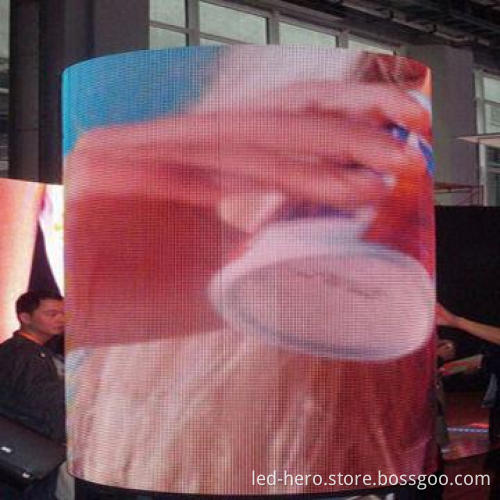 Cylinder LED display, relatively low cost, stable capability and nice stage effect